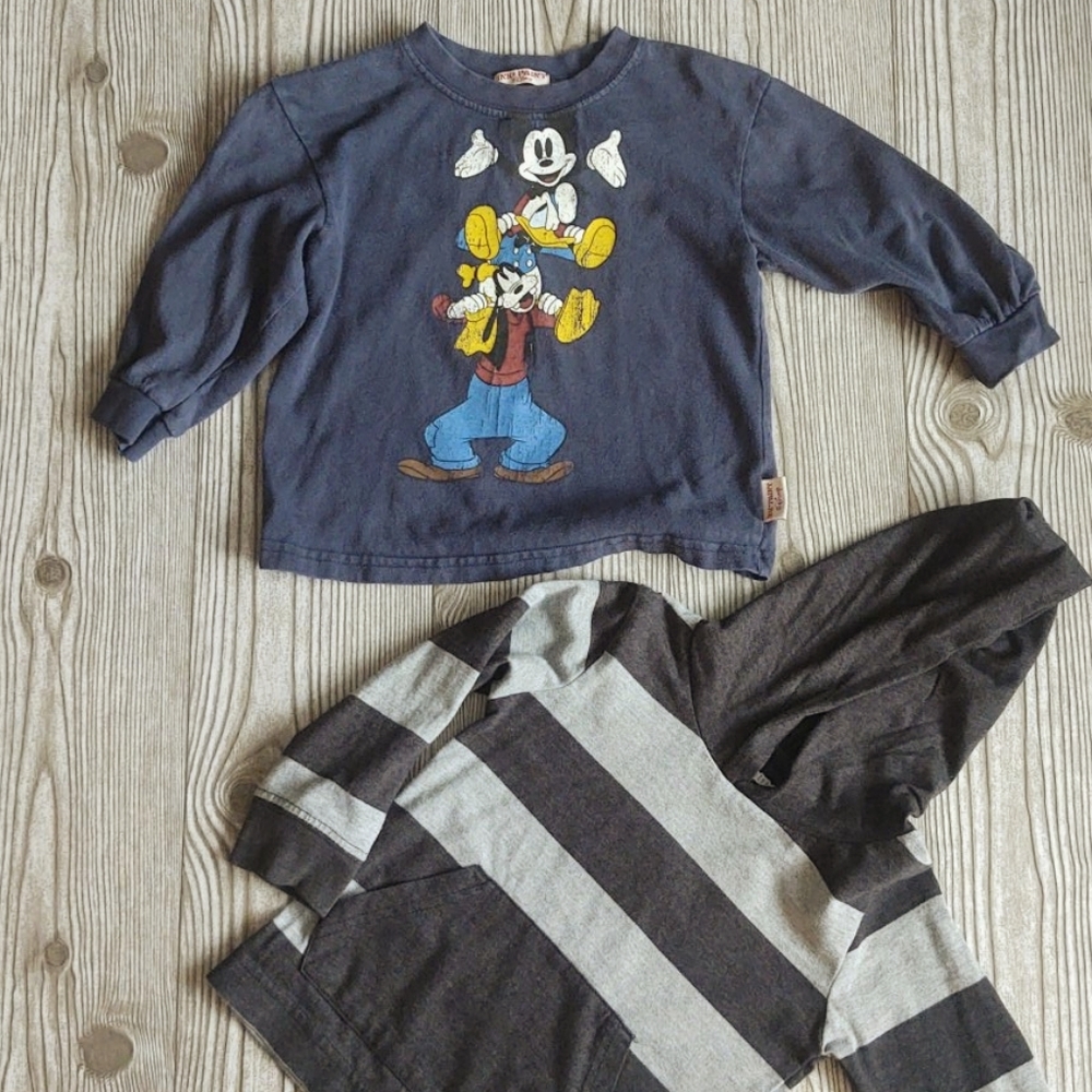 Disney vintage Mickey and Pluto Long sleeve 3t bun